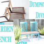 Dumpster Dive Garden Bench Made from Chairs